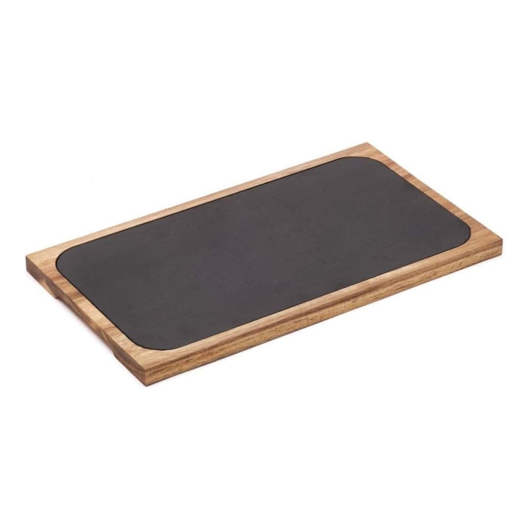 Slate Appetizer Tray GN 1/3 With Acacia Base - Comas - Restaurant