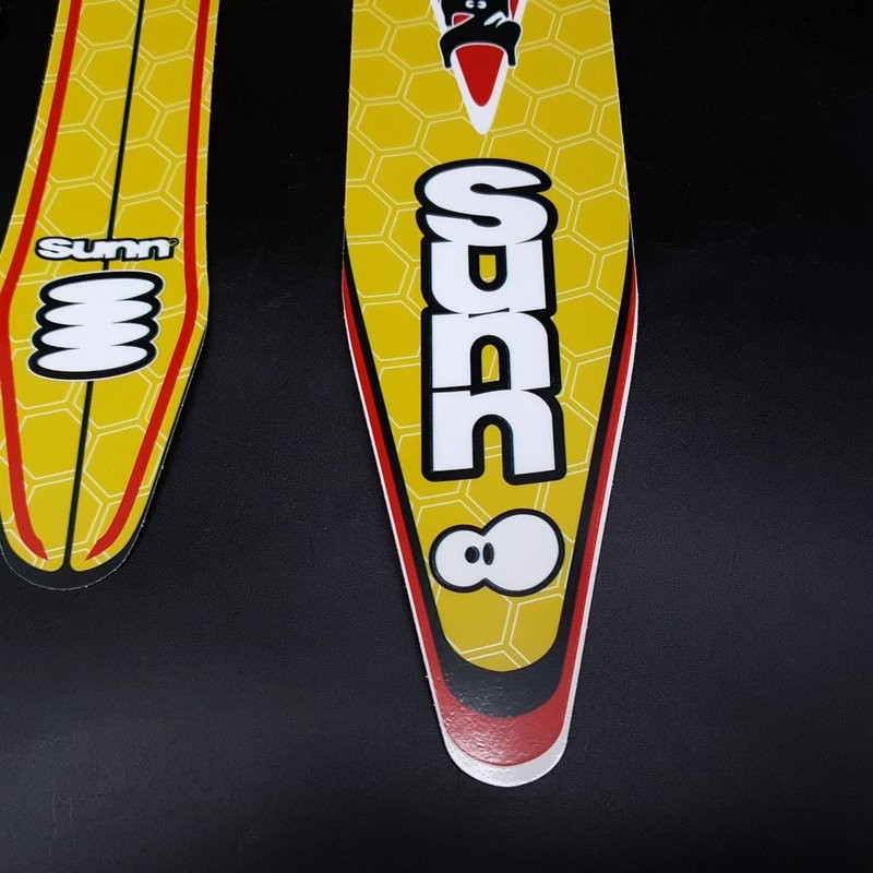 Sticker SUNN jaune Ref 03 adhésif décoratif vélo de course et VTT