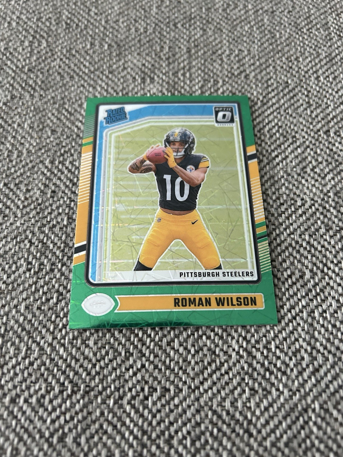 2024 Panini Donruss Optic - Roman Wilson #285 Green Hyper Prizm (RC)