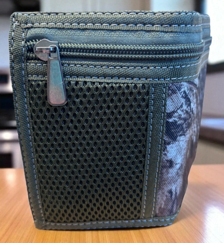 Value Army Military 3 Zipped 1 ID Mens Boys Canvas  Ripper Trifold Wallet 39 - Image 3 of 4