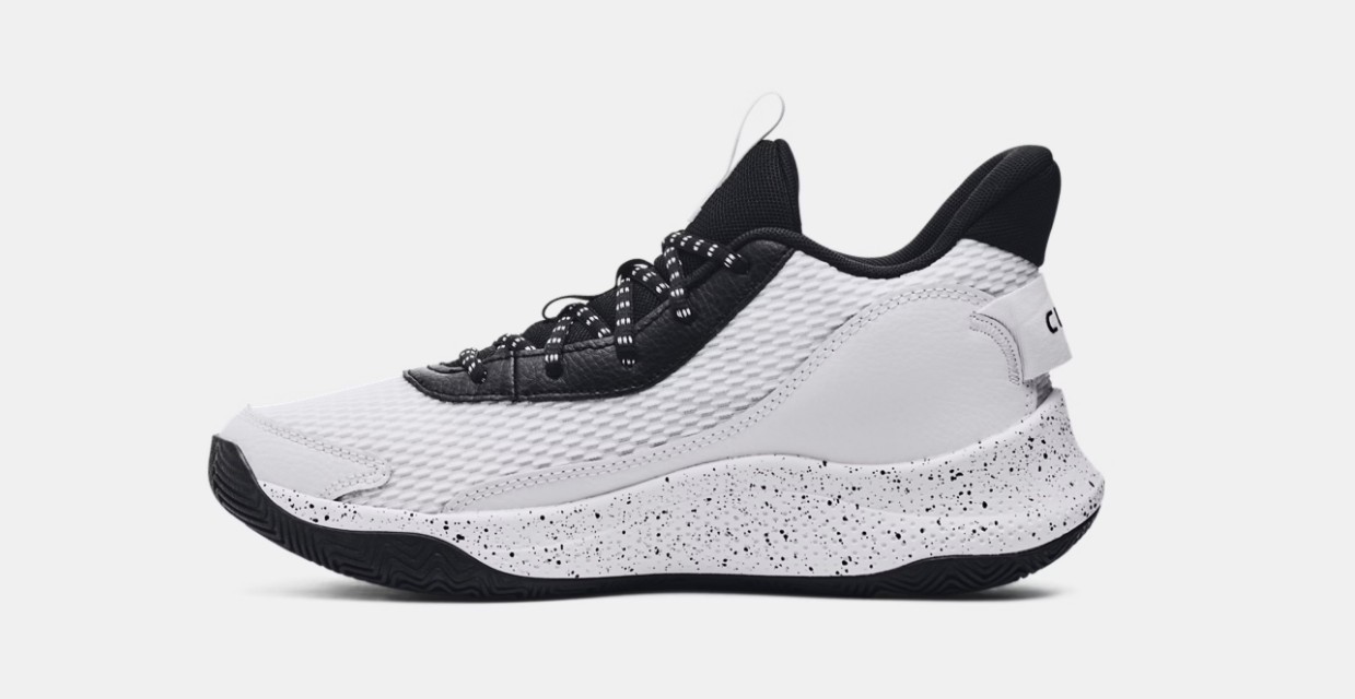 Under Armour Curry 3Z7 Shoes Men's Size 10.5 White Black Basketball 3026622-101