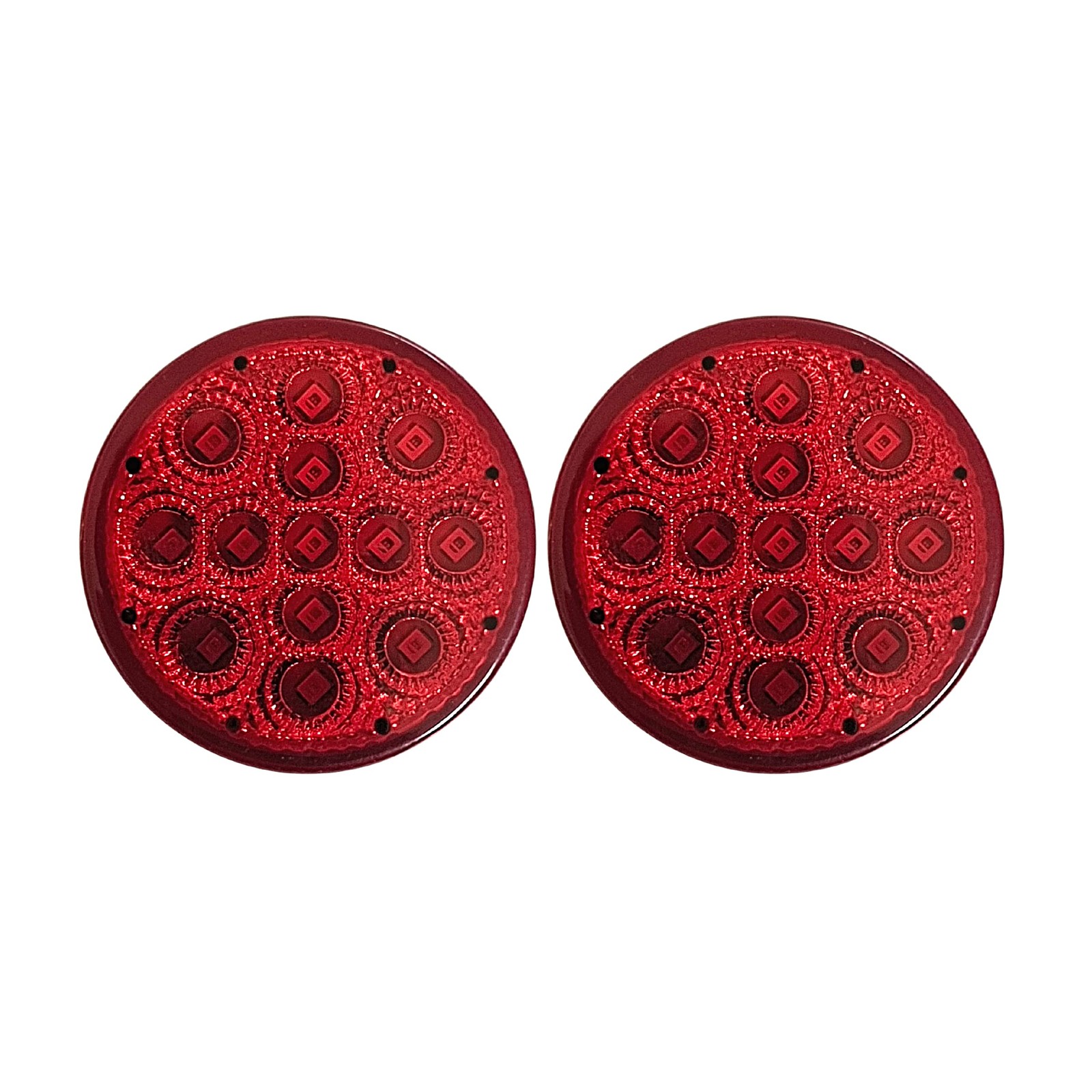 Amber/Red 2.5" Round Led Clearance Side Marker Lights Kit 13 LED Diodes