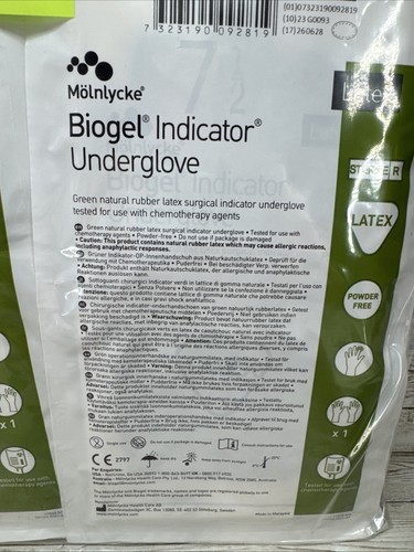 Molnlycke Biogel Indicator Latex Surgical Gloves, *24 Pair* Size: 7.5 Exp: 06/26 - Picture 4 of 6