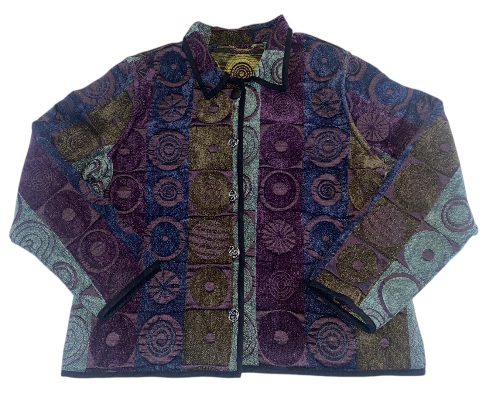 Tapestry Celestial Reversible Coat Psychedelic Em… - image 9