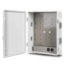 Outdoor Junction Box w/ Power Outlet 18"x12"x6" Waterproof ABS Enclosure Panel