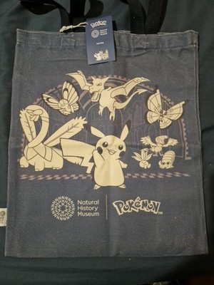 Pikachu LE Pokemon X Natural History Museum Navy Tote Bag