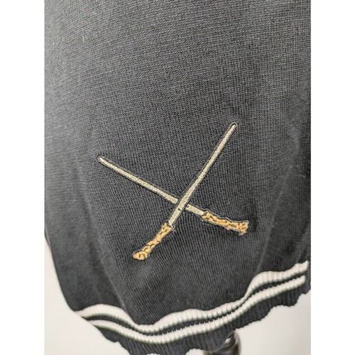 Harry Potter Youth Medium Sweater Button Up Cardigan Embroider Patch Hogwarts - Picture 9 of 12