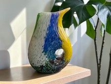 Riesige 30 cm Murano Kunstglas Schnabel Vase 20. Jahrhundert 3,7 kg meliertes Design