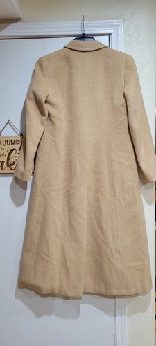 Vintage 90er Talbots 100 % Kamelhaar Damen Trench Pea Mantel zweireihig Gr. 4PETIT - Bild 3 von 13