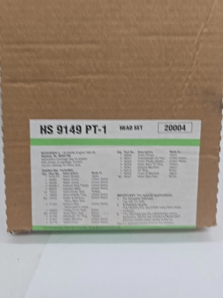 Juego de juntas de culata de motor Fel-Pro HS 9149 PT1 PARA Tredia Turbo 1,8 L 1984-1988 G62B Foto 2 de 4