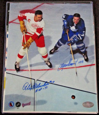 ALEX DELVECCHIO MARCEL PRONOVOST DUAL SIGNED 8X10 MATTE PHOTO COA (A)