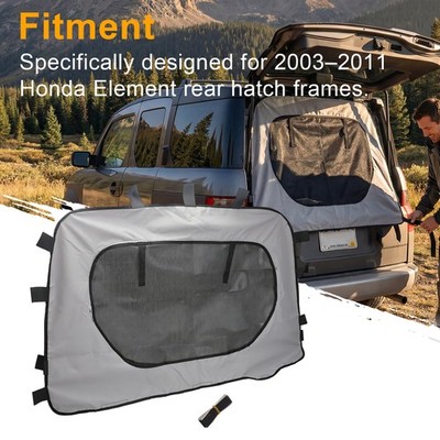 For 2003 2011 Honda Element 4-Door-Half Moon- Privacy Bug Screen Fabric US STOCK