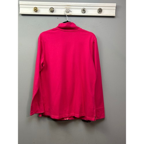 Quacker Factory Pink Jacket Rhinestone Embellished Zip Up Fun Colorful Womens - Picture 2 of 8