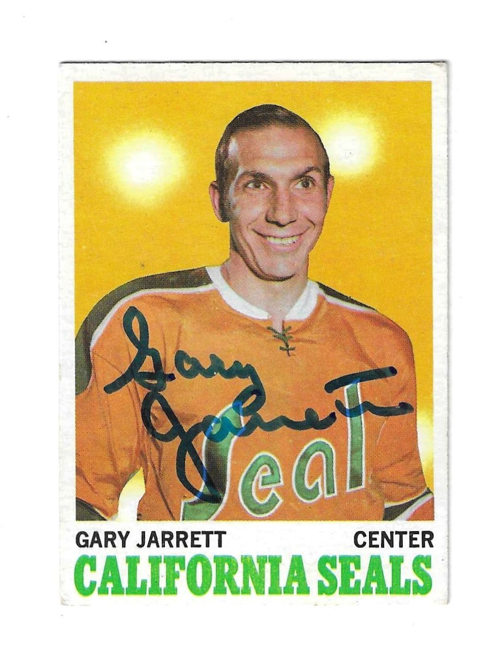 Gary Jarrett 1970-71 Topps Card #75 Signed