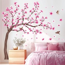 SG4-2306 Cherry Blossom Tree Wall Stickers Decals Peel and Stick Removable Wa...