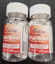 Lot of 2 Regular Strength Pain Reliever/Fever Reducer acetaminophen 325 mg