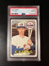 1969 Topps #442 Ty Cline PSA 8 Expos