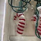 3 Vintage Set of 10 Plastic blow mold Candy Cane Ornament String Light Set  — photo 3