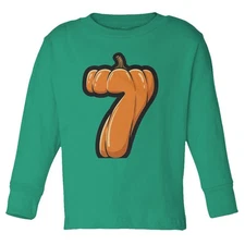 Pumpkin Seven – Funny 67 Meme Matching Thanksgiving Toddler Long Sleeve TShirt