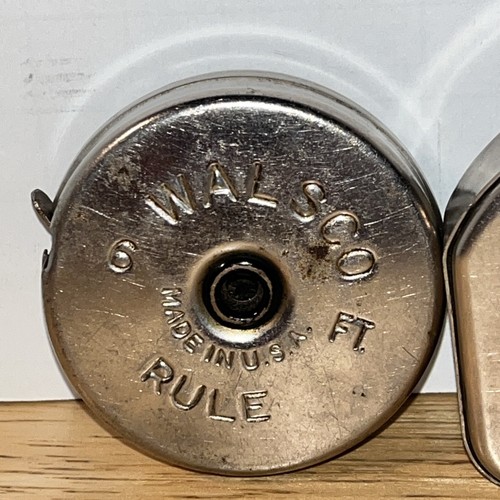 Lot of 2 Vintage Tape Measures Walsco 6ft Rule, & Lufkin 10ft Rule. Made In USA! - Picture 2 of 8