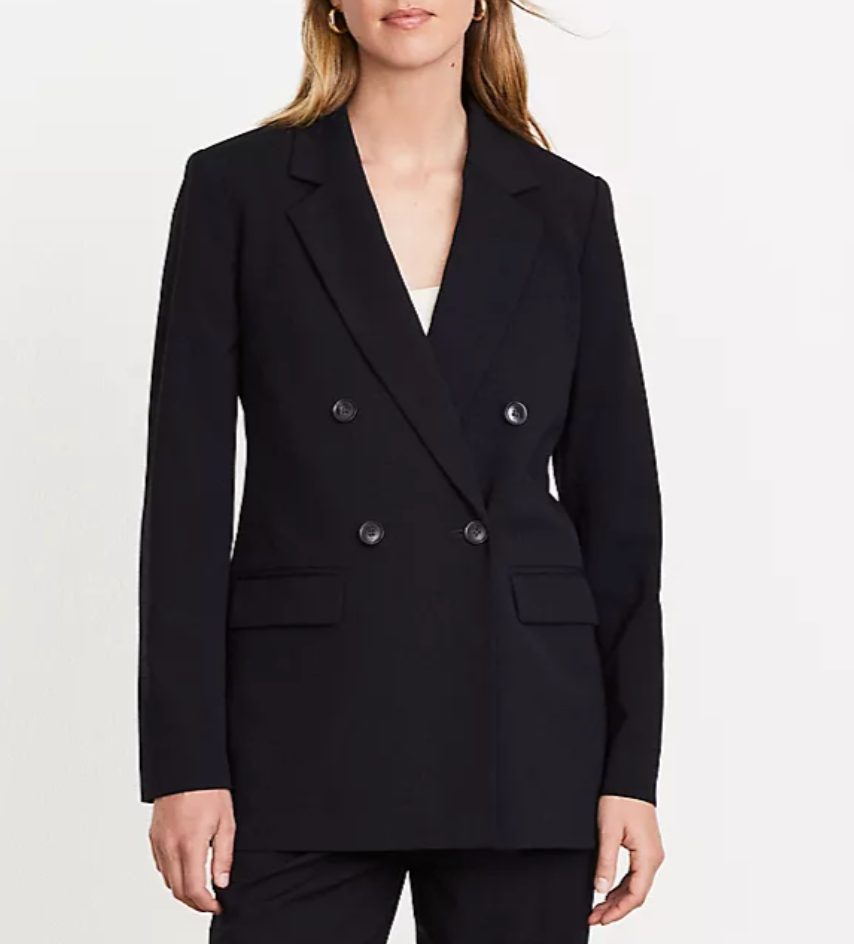 Costume Bleu à Double Boutonnage avec T-Shirt