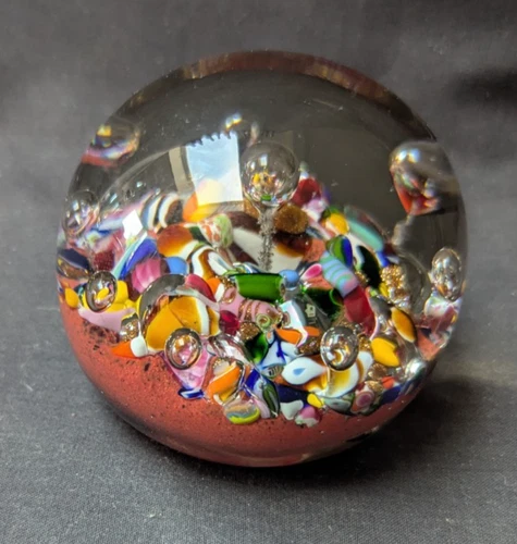 Paul Ysart Harlequin Scramble Glass Paperweight 1940's