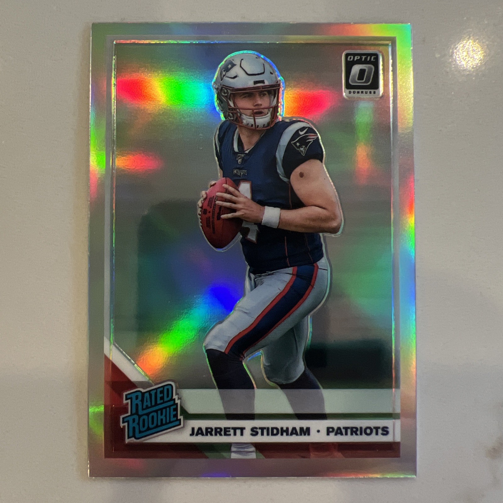 2019 Panini Donruss Optic - Rated Rookie Jarrett Stidham #157 Holo Prizm (RC)