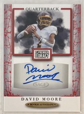 David Moore 2021 Sage Premier Draft Red Auto Central Michigan Chippewas 