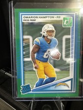 2025 Panini Donruss - Rated Rookie Omarion Hampton #303 Press Proof Green (RC)
