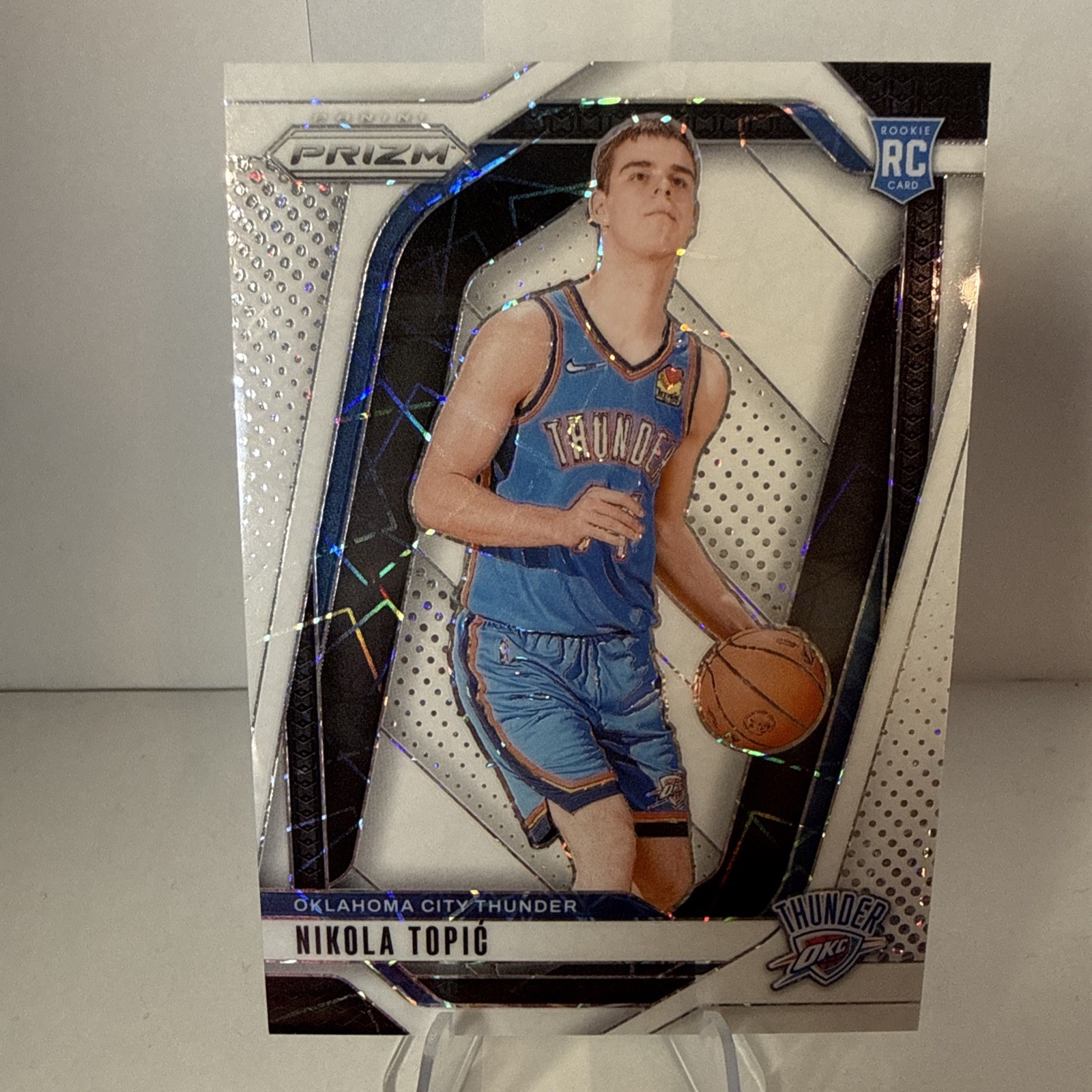 2024-25 Panini Prizm - Nikola Topic #230 White Lazer Prizm /275 (RC)