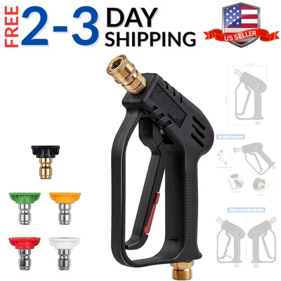 #ad #ad Pressure Washer Gun Max 4000 PSI with 5 Colorful Nozzles 1 4quot; Quick Connect... $35.99