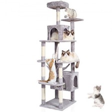 Cat Tree for Indoor Cats 72 Cat Tower with 2 Cat Condos Sisal Scratching