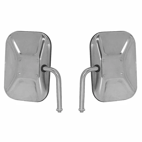 Low Mount SS Swing Away Mirror Heads 73-91 Chevy GMC Ford Pickup van PAIR 
