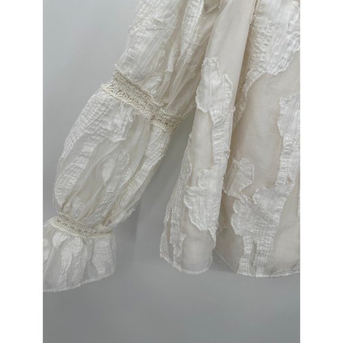 Alexis Raza White Off Shoulder Diaphanous Organza Top Women's Size XS - Picture 4 of 9