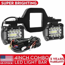 Tow Hitch Mounting Bracket 3-Row LED Work Lights Pods Backup Reverse w/ Wire