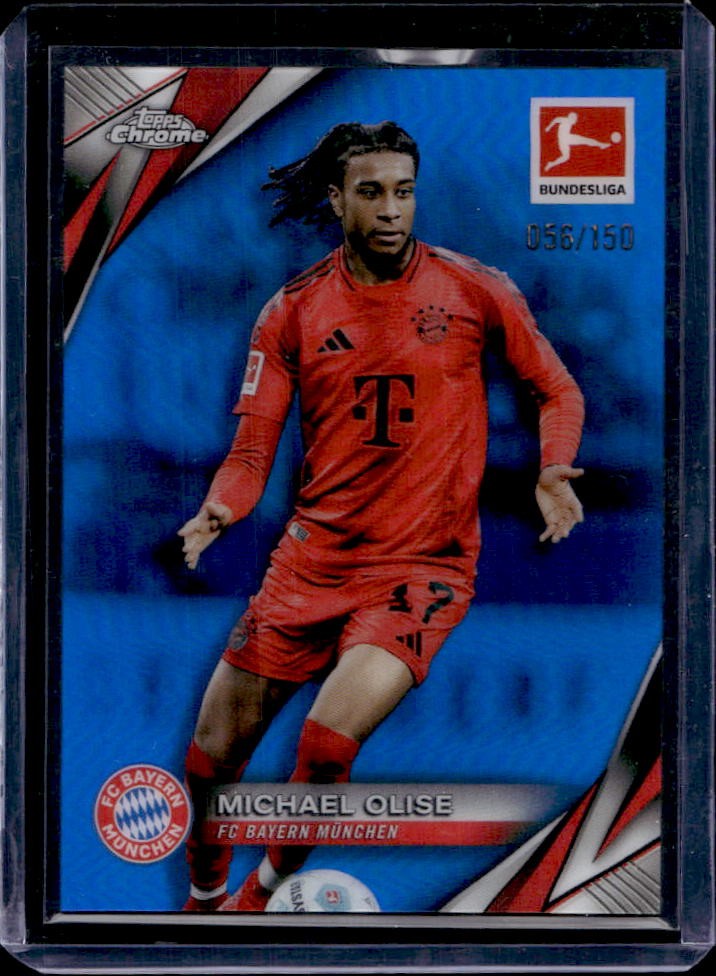 2024-25 Topps Chrome Bundesliga Michael Olise Blue Refractor #56/150