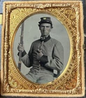 Fresh Civil War 1/6 Tintype of an Armed Confederate Tennessee Soldier