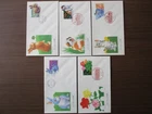 Japan Stamp First Day Cover Greetings Stamps 5 Covers 1999