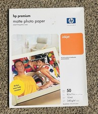 HP Premium Matte Photo Paper for Inkjet Printers 20 Sheets 8.5 x 11