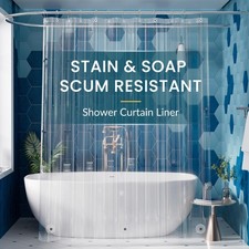 Titanker Clear Shower Curtain Liner Plastic Long Shower Liner 72 x 78 PEVA