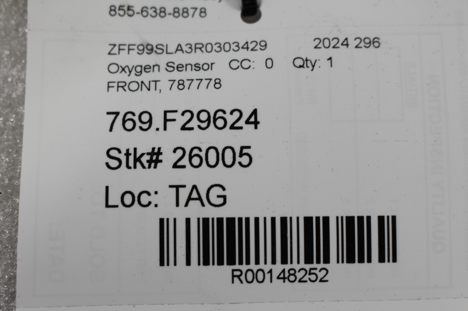 Ferrari 296 GTB Front Oxygen sensor P/N 787778