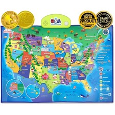 Colorful Interactive USA Map for Kids - Engaging Learning Experience Ages 5-12