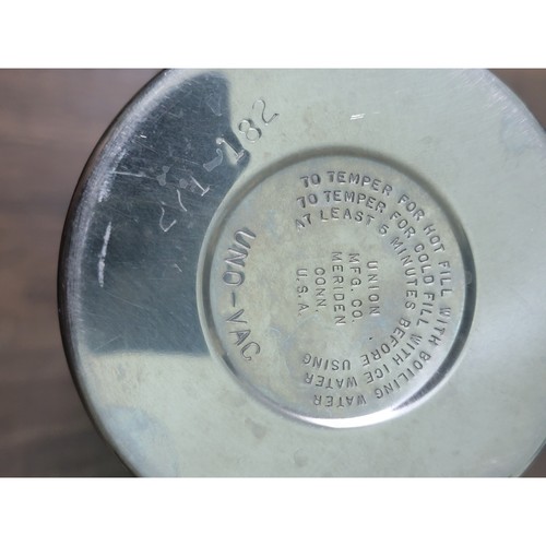 Vintage Uno-Vac Stainless Steel Thermos Bottle Thermal Efficiency Guaranteed - Picture 4 of 5