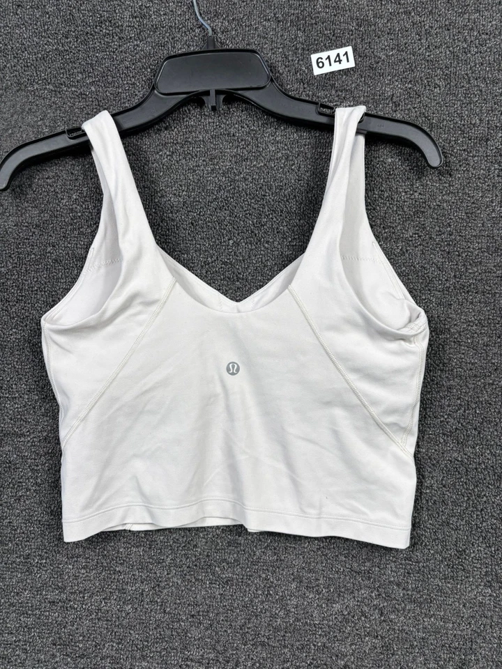 Camiseta sin mangas Lululemon Align para mujer talla 8 marfil LW1EITS Athleisure Foto 2 de 4