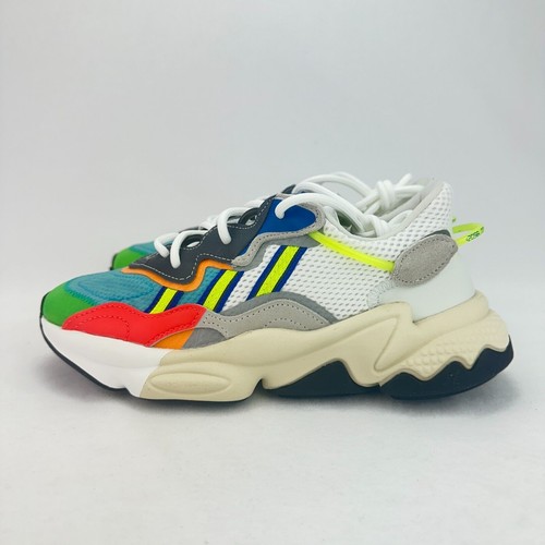Adidas Big Kids Ozweego J Size 5.5 FV7368 Youth Sneaker Shoe White Blue - Picture 5 of 8