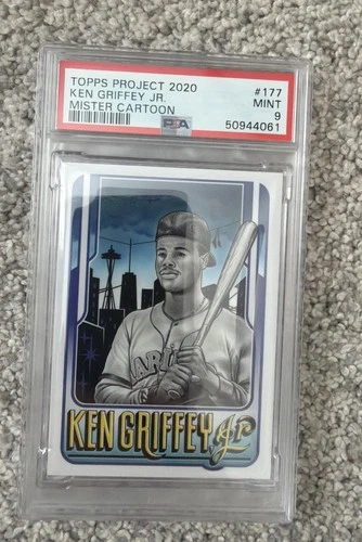 2020 TOPPS PROJECT #177 KEN GRIFFEY JR / MISTER CARTOON *PSA 9 MINT*  MARINERS
