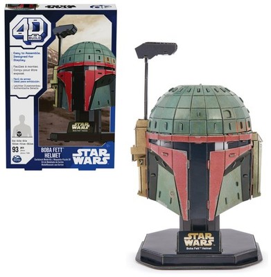 4D Build - Star Wars Boba Fett Helm - detailreicher 3D-Modellbausatz aus hochwer