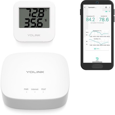 Smart Wireless Temperature/Humidity Sensor Wide Range for Freezer Fridge Monitor
