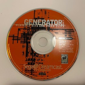 SEGA Generator Demo Disc Vol. 1 Sega Dreamcast Demo Video Clips Bundle
