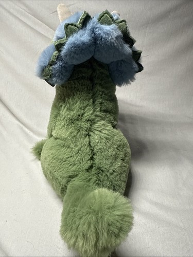 Douglas Roarie Green Dino MIni Soft Plush 8"L Triceratops Stuffed Toy Pet Lovey - Picture 4 of 5